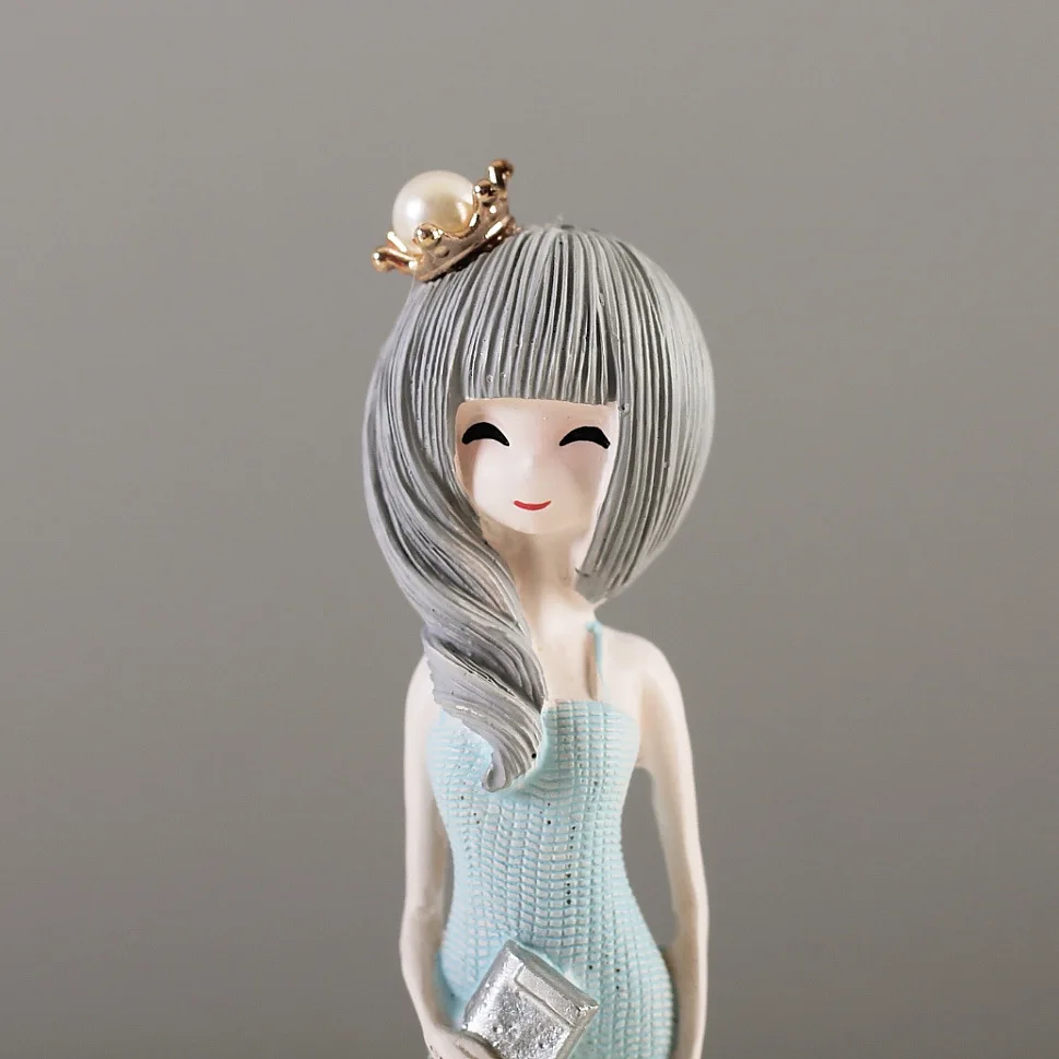 Dress Girls Mediterranean Princess Ornaments Home Desk Bookshelf Decoration Gifts Figurines Resin Crafts | Дом и сад