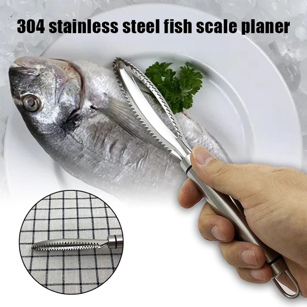 

kitchen accessorie Stainless Fish Scale Remover Stainless Steel Sawtooth Scrapper Homehold Tool Dining Bar Kitchen Gadgets
