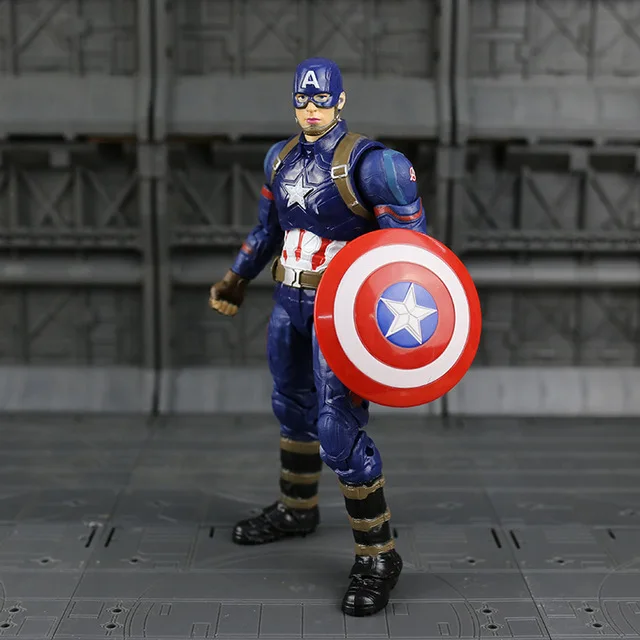 Marvel Мстители эндшпиль Железный человек паук Железный человек танос Тор Халк Капитан Америка фигурка игрушки для детей мальчиков - Цвет: Captain America