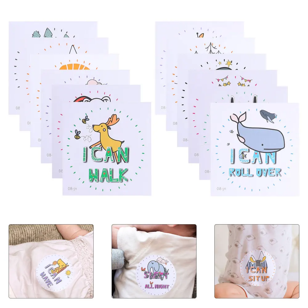 

12pcs Creative Baby Photo Shooting Supplies Baby Milestone Memorial Stickers