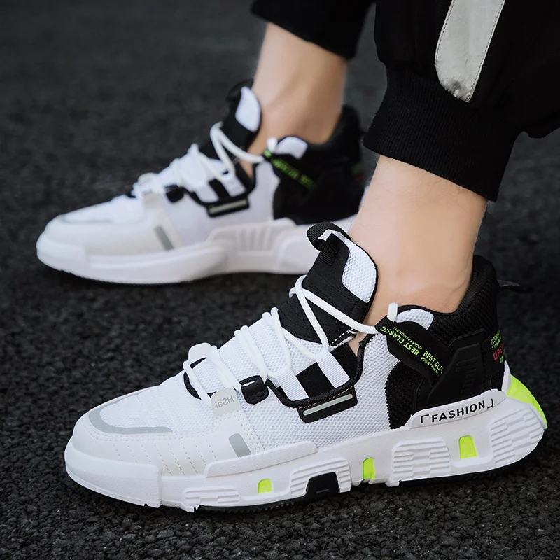 Мужские кроссовки Bjakin черные на шнуровке для бега удобные спортивные воздушной