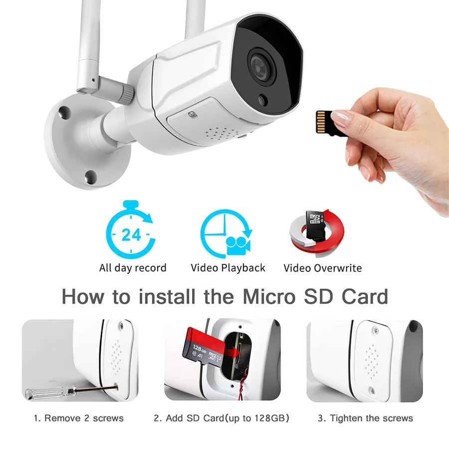 Ip-камера 3MP, WiFi, H.265, уличная камера, водонепроницаемая, металлическая, CCTV, Onvif, ipCam, беспроводная, охранная, камера видеонаблюдения, Yoosee, TF, IR, Cu