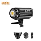 Светодиодная лампа для непрерывного видеосъемки Godox, 150 Вт, 5500K, белая версия, с беспроводным пультом дистанционного управления и креплением Bowens
