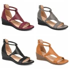 Новинка 2021 года; Женские босоножки на танкетке; Импортные товары; Большой размер; Открытый носок в римском стиле; Прямая поставка