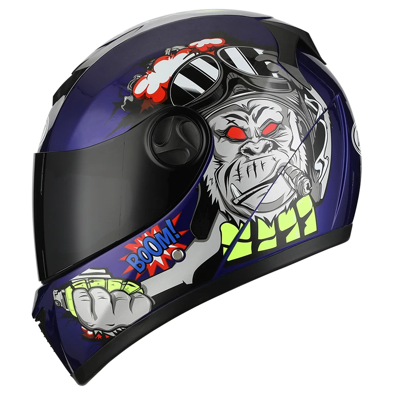 

Профессиональный Гоночный Полнолицевой мотоциклетный шлем, двойные линзы, безопасные шлемы, шлем для мото S M L для взрослых