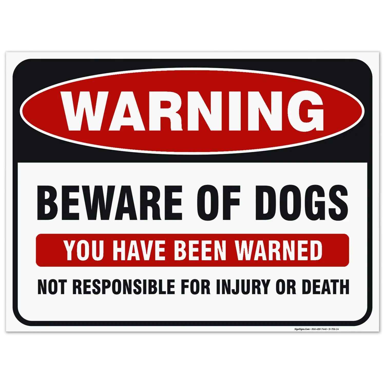 

Beware of The Dog Sign - Dog Warning Sign | 8x12 inch