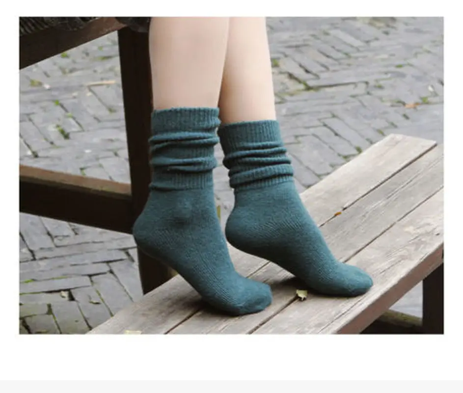 Носки женские свободные однотонные из 200 хлопка 9 видов на 4 сезона|Носки| |