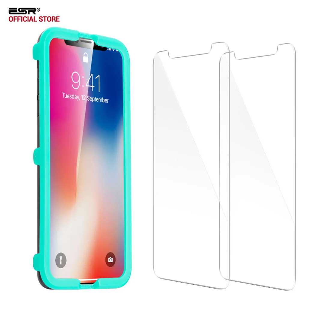 2 шт./лот ESR закаленное стекло для iPhone X защита экрана 9H Защитная пленка для iPhone 7 8 Plus стекло для iPhone 6 6S Plus пленка