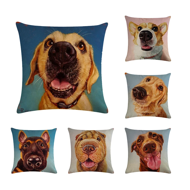 45X45cm Лабрадор ретривер наволочка для подушки лабораторная собака пледы щенка