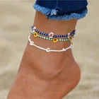 Boho Цветочные бусины с бисером Boho для женщин Модный летний океан Beach Beach Handmade Bears Bracte Bracte ног Ювелирные изделия