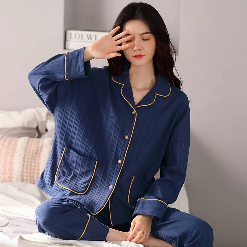 

Womens Pajamas Pyjamas Set Sleepwear Pajama Ladies Pajamas Suit Female Sleep Two Piece Set Women Loungewear Plus Size F03