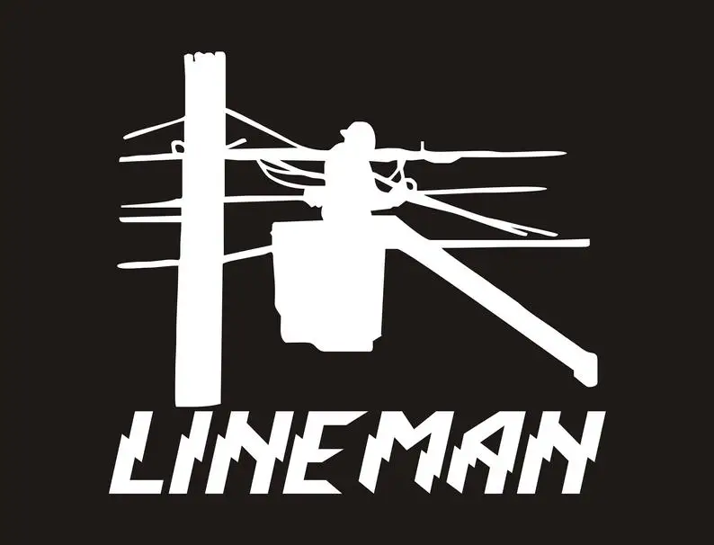 Черная/Серебристая Линия жизни Lineman наклейка на автомобиль грузовик