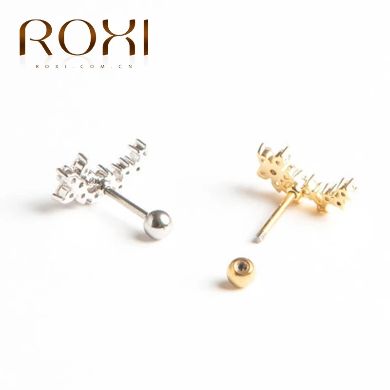 Женские асимметричные серьги-снежинки ROXI серьги с цветком из стерлингового