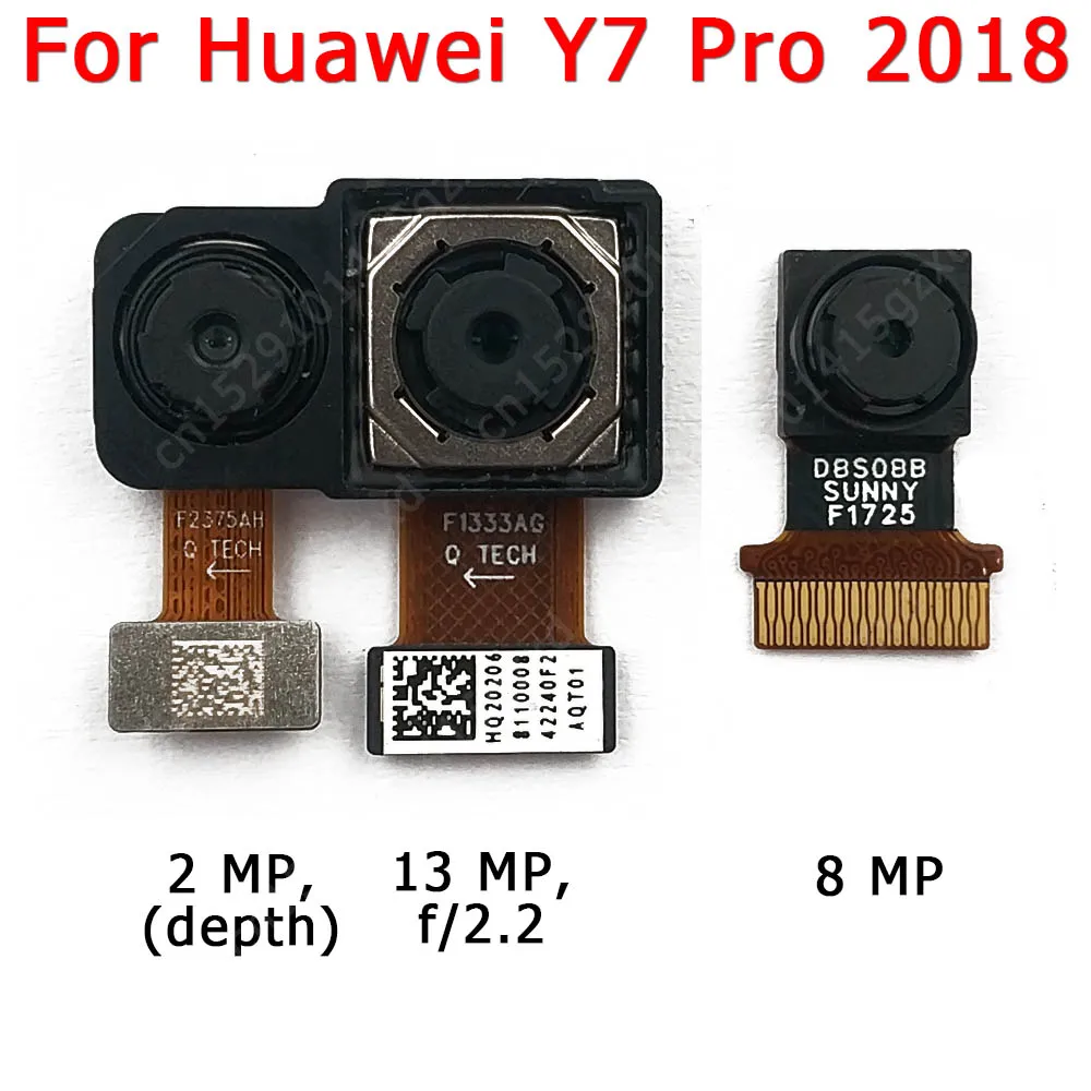 Оригинальная передняя и задняя камеры для Huawei Y7 Pro 2018 2019 модуль основной гибкой