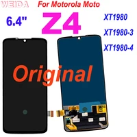 original 6 4 lcd for motorola moto z4 lcd display touch screen digitizer assembly for moto z4 display xt1980 xt1980 3 xt1980 4