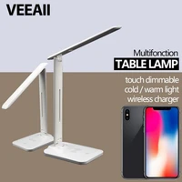 smart phone charging lamp abs folding touch control led desk lamp table lamp dimmable touch reading lamp household lighting