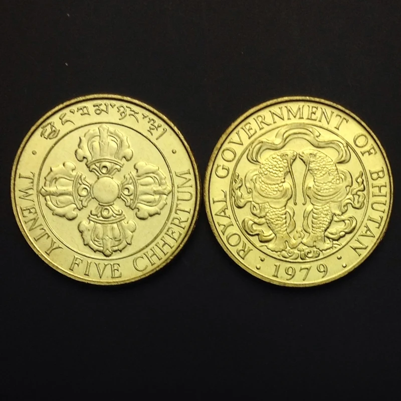 Бутан 25 Chetrum 1979 Unc оригинальные монеты коллекционные 100% реальные|Безвалютные