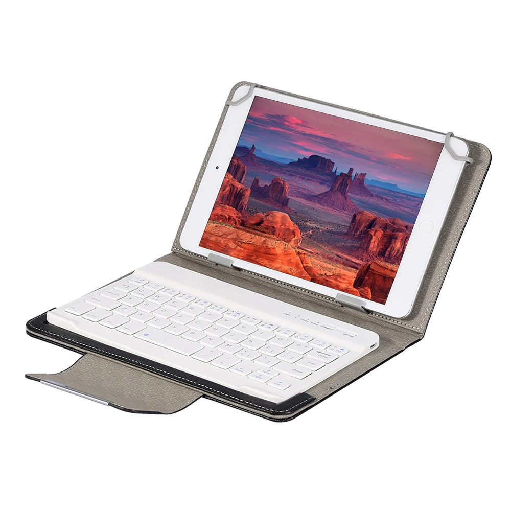 

Wireless Bluetooth Keyboard for Tablet PU Leather Case Stand Cover For Pad 7 8 inch 9 10 inch for IOS Android Windows