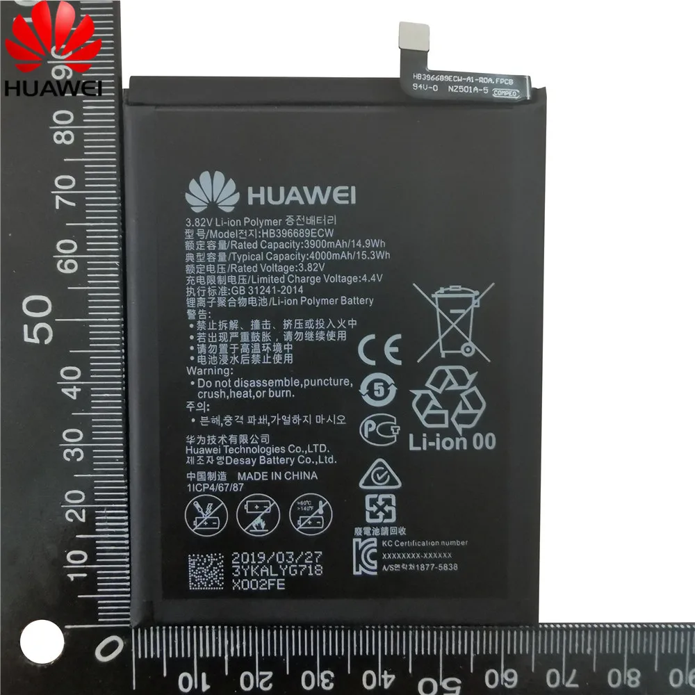 Hua Wei HB396689ECW 4000 мАч батарея для huawei mate 9 Y7 Prime Y7 mate 9 Pro Honor 8C Y9 версия Enjoy 7 plus