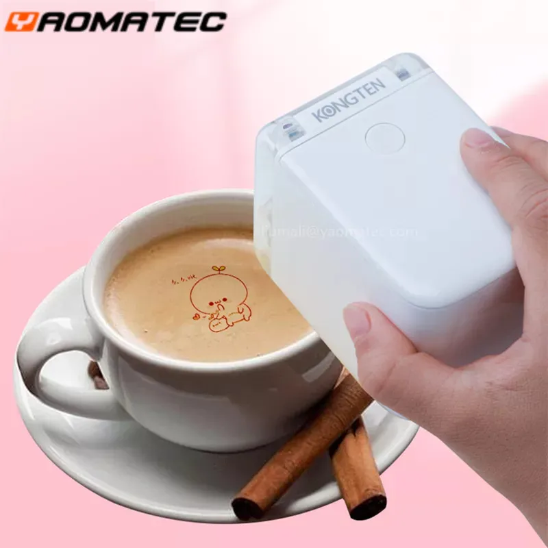 

Yaomatec Coffee Edible Ink Printer Portable Inkjet Handheld Edible Food Bread Cake Coffee Mold Latte Baking Mold Printer