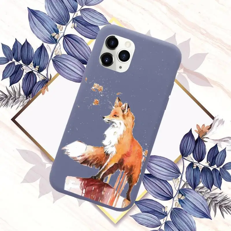 

fox Phone Case Purple Candy Color for iPhone 11 12 mini pro XS MAX 8 7 6 6S Plus X SE 2020 XR