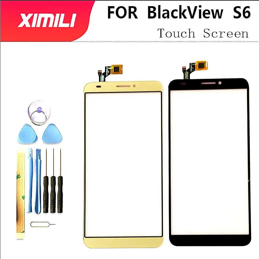 

Mobile Phone Touch Glass 5.7" inchFor Blackview S6 Touch Screen Glass Digitizer Panel Lens Sensor Accessories +Tools+Adhesive