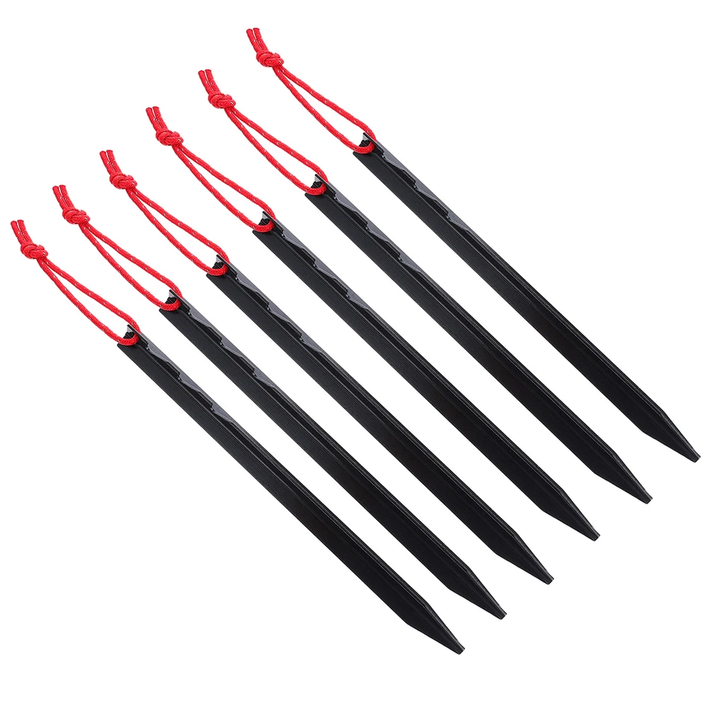 

6pcs/set 18cm Aluminum alloy Tent Pegs with Rope Stake Camping Hiking Equipments Outdoor Traveling Camping Tent Accessories
