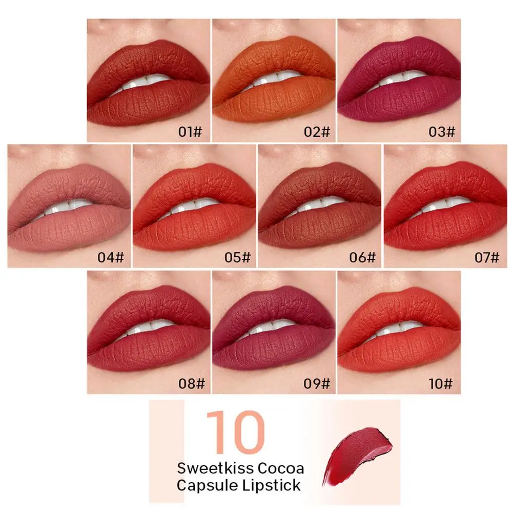 Мини бархатная матовая помада-милый блеск для губ различных форм и цветов