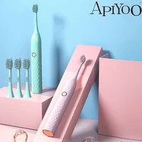 apiyoo l1 sonic electric toothbrush smart tooth brush colorful usb rechargeable ipx7 waterproof for toothbrushes head