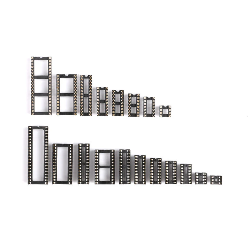 Прямой штекер DIP микроконтроллер чип круглое отверстие база sub IC гнездо