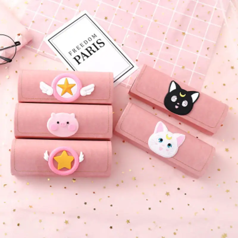 1 шт. креативная мультяшная оправа для очков Чехол розовый милый школьный футляр