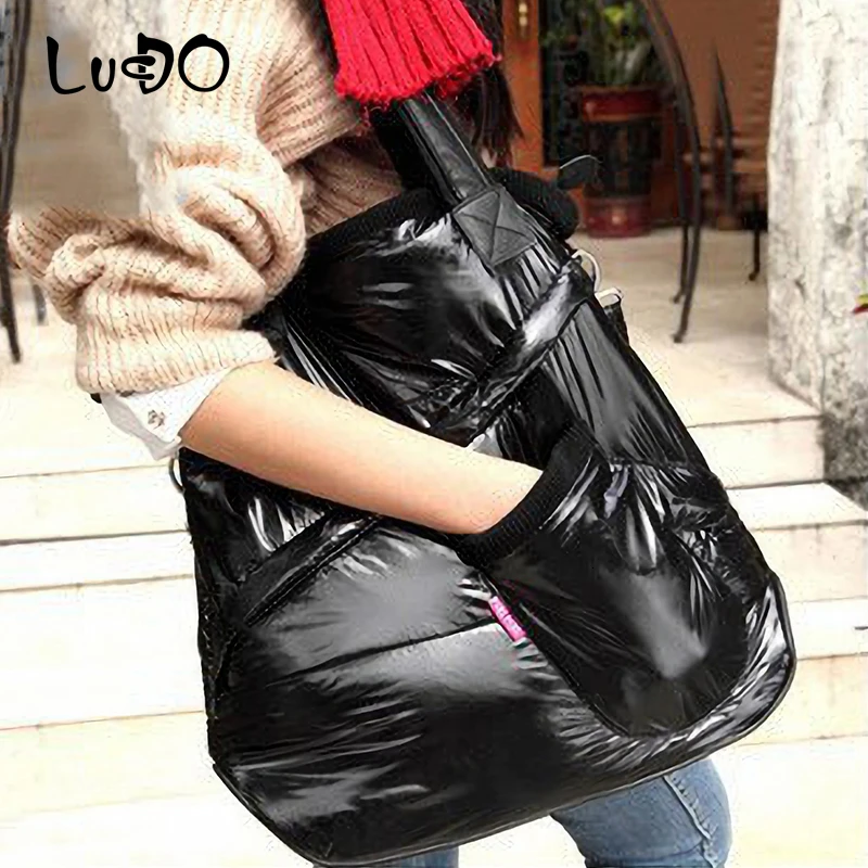 Новая мода 2021 зимние женские сумки из хлопка повседневные с пухом стеганые через