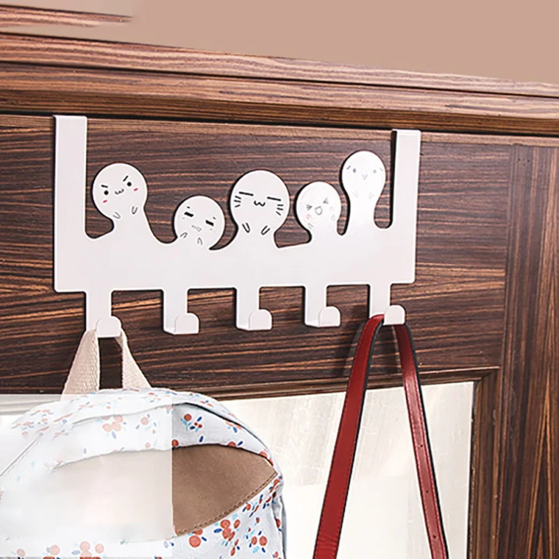 

Hot Sale Punch Free Stainless Steel Door Hook Hanger No Trace Clothes Storage Rack Practical Door Hook For Bathroom
