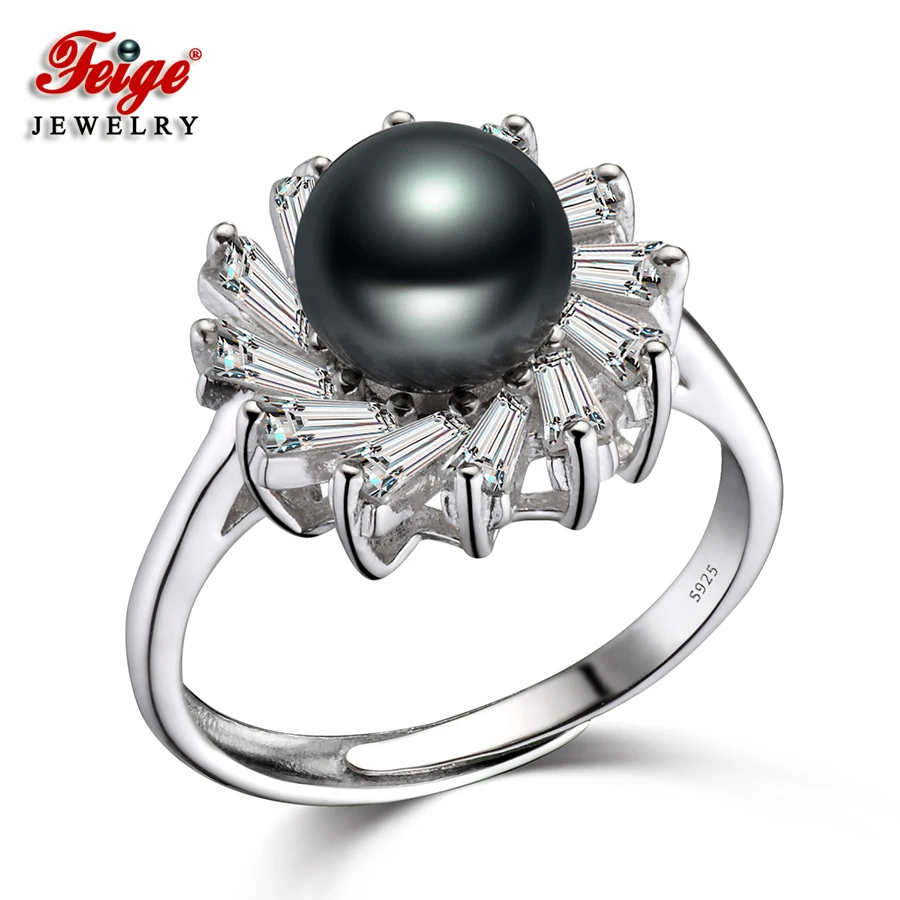 

High Quality Fashion 925 Sterling Silver Natural Freshwater Pearls Ring for Women Gifts Party Jewelry Ring Bijoux Wholesale
