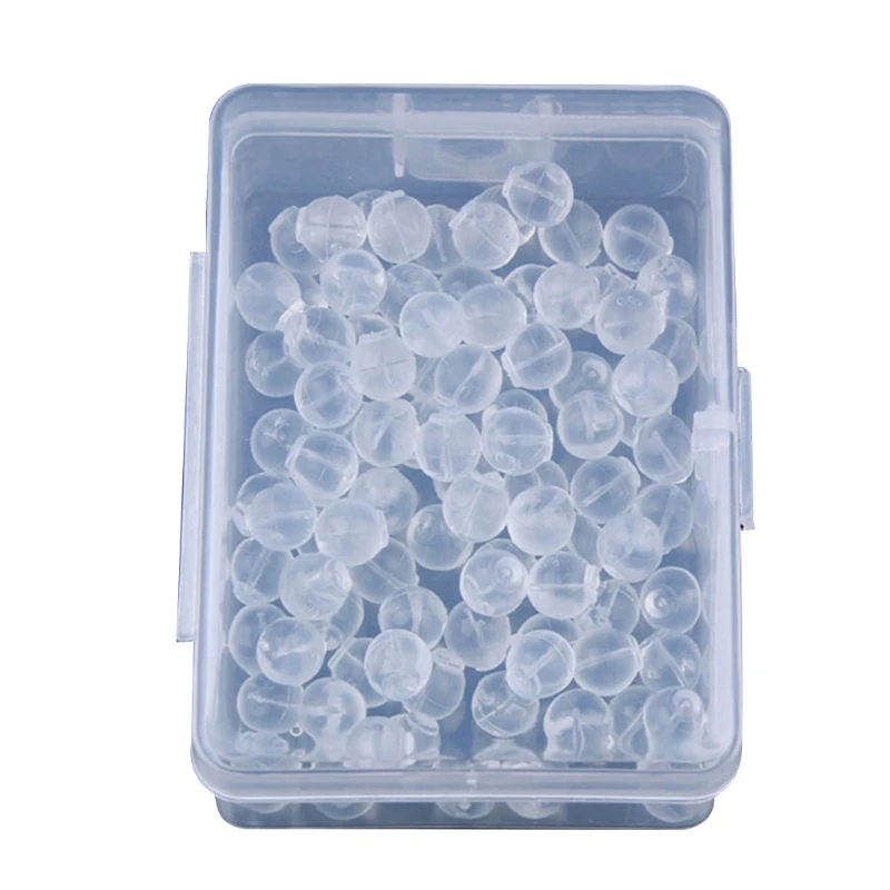 

100 Pcs Soft Clear Earring Backings Ear Safety Back Pads Backstops Hamburger Shaped Stopper for Fish Hook Earring Studs