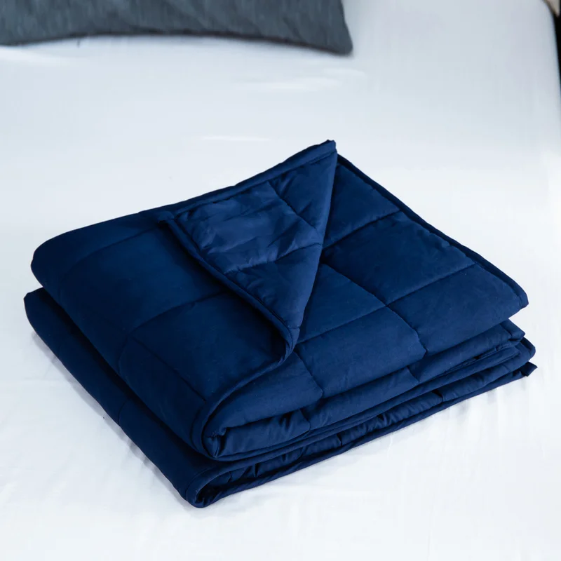 Cotton Weighted Blanket Made with Glass Beads Plaid Gravity Blanket for Beds Body Pressure Comfortable Sleep Sofa Throw Blankets