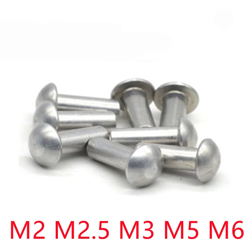

20-100 шт., круглые алюминиевые заклепки m2 M2.5 m3 m4 m5 m6 A1