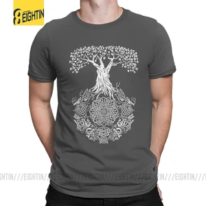 Мужская футболка с коротким рукавом и круглым вырезом, из натурального хлопка