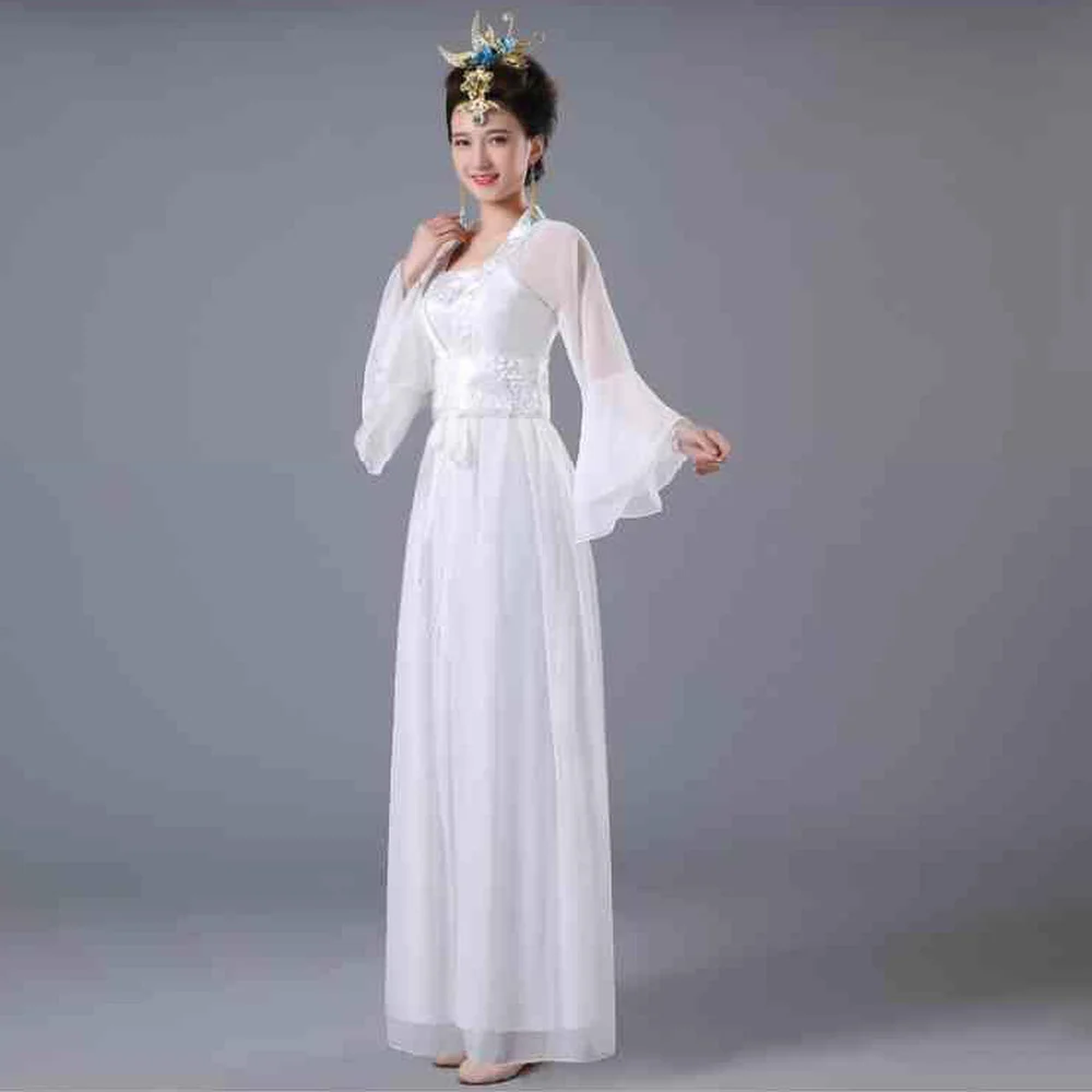 Платье принцессы китайской династии Тан косплей костюм голубой розовый желтый