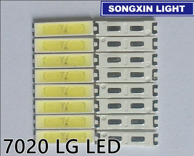 50 шт. для LG Innotek светодиодный Светодиодный Подсветка 0 5 Вт 7020 3V холодный белый 40LM