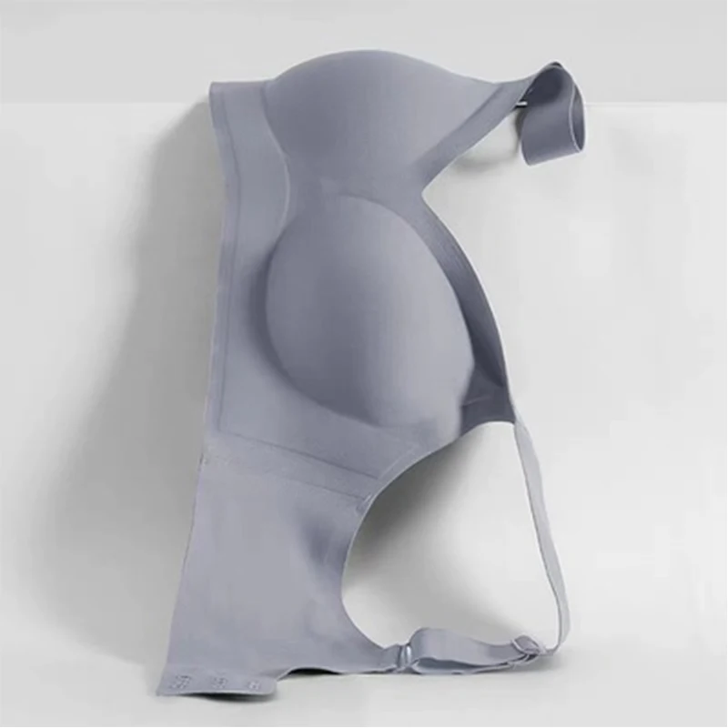 

Imellow Latex Non-marking Underwear Women Wide Straps Gathering No Steel Ring Adjustable Sports Anti-sagging Bra