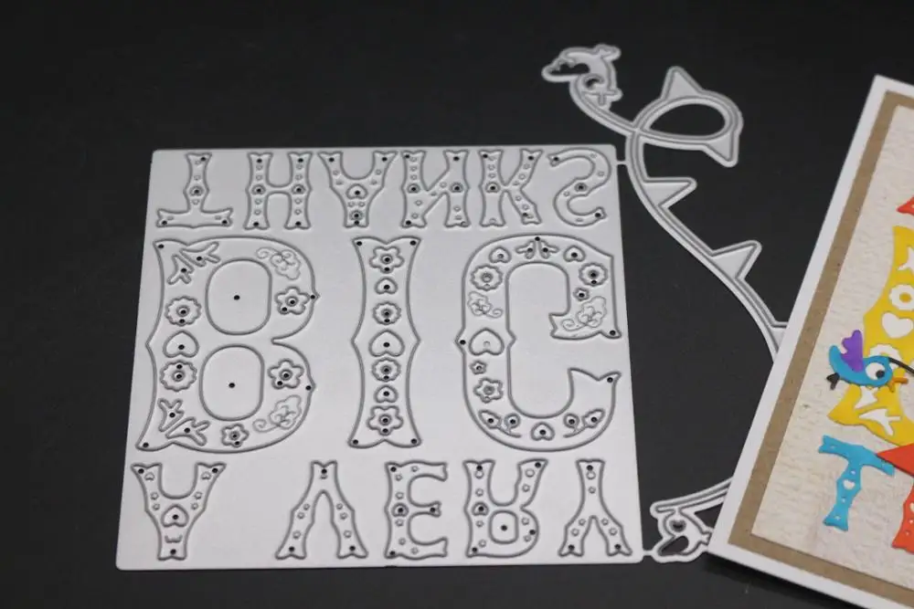 Спасибо вам большое металлический Трафаретный вырубной штамп кроя поделочная