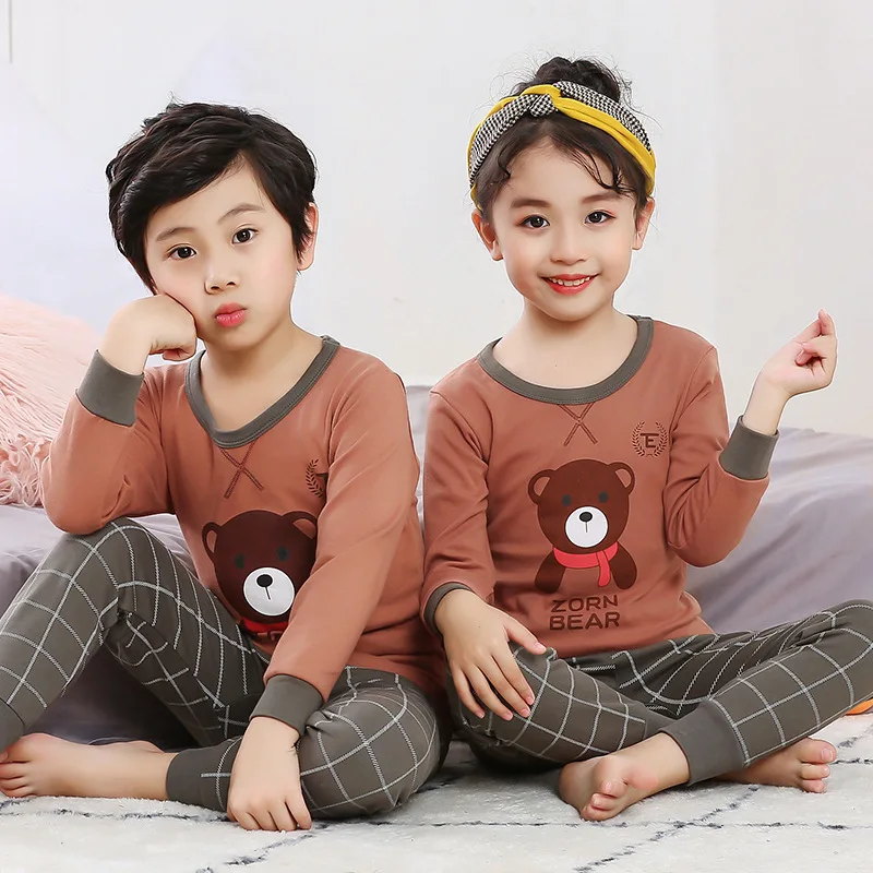 2 шт. Детские пижамные комплекты с длинным рукавом и футболкой|Комплекты пижам| |
