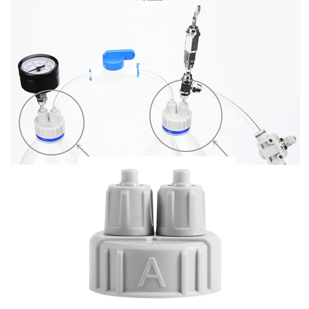 

ABS Aquarium CO2 System Kit Generator Part Pro Tubes Valve Guage Bottle Cap for Fish Tank Live Planted A/ B Interface DIY