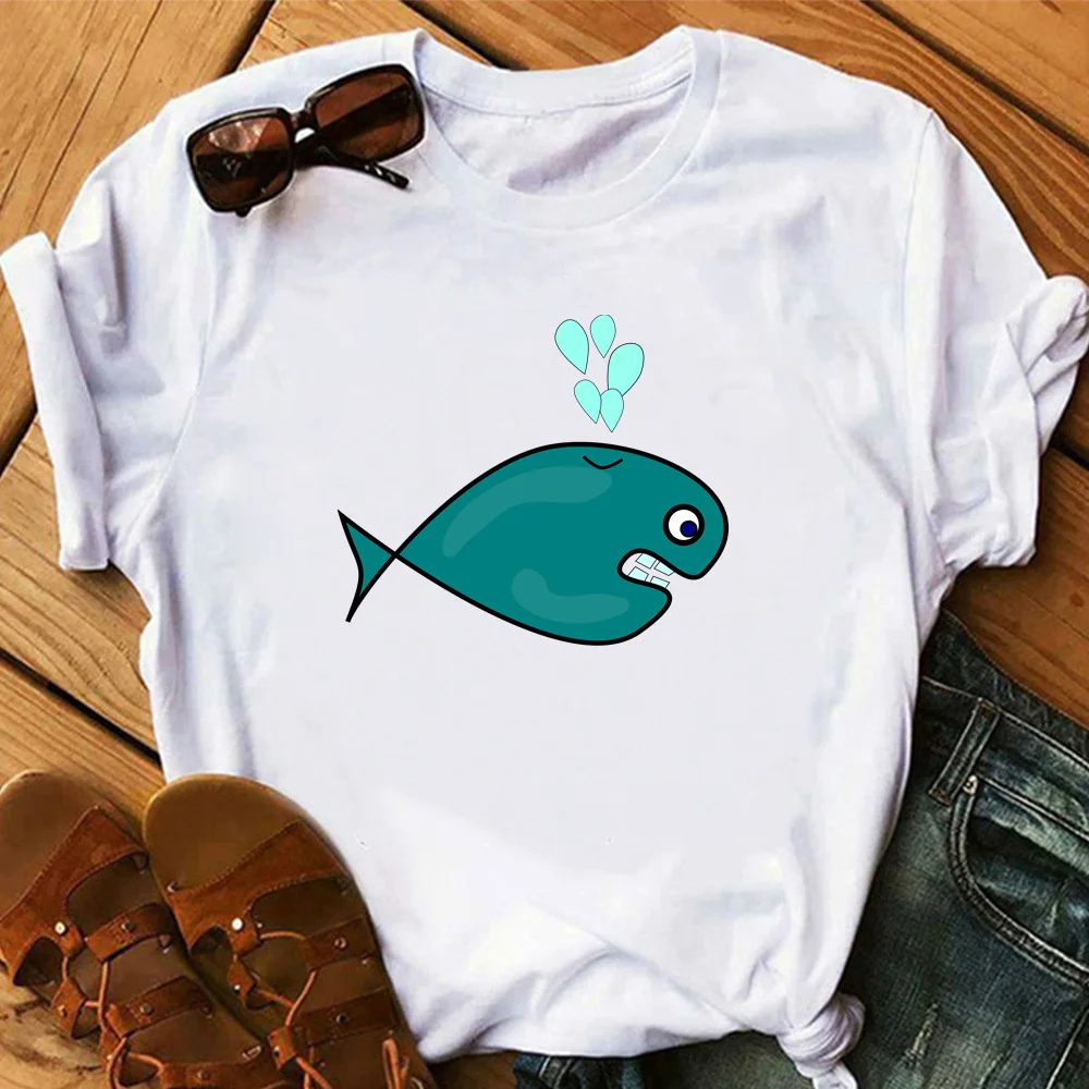 

Whale T-shirt Women's High quality printing T-shirt Short sleeve Clothes TX8614