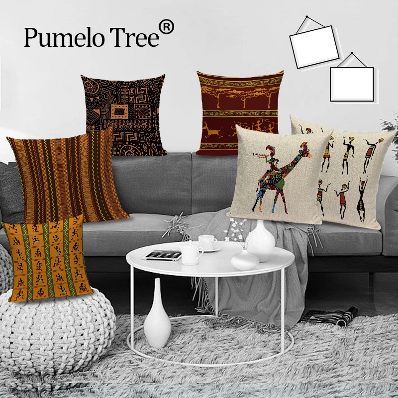 Классические ретро Чехлы для подушек африканские женские Декоративные на