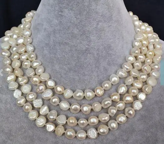 Favorite Pearl Necklace 64 inches Long AA 8-9MM White Freshwater Handmade Wedding Birthday Party Fine Jewelry Classic Women Gift