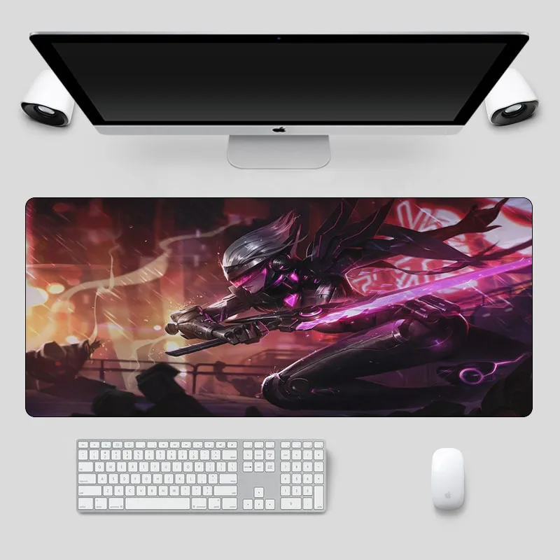 Модный игровой коврик для мыши Yasuo 70x30 см большой резиновый с фиксируемыми краями