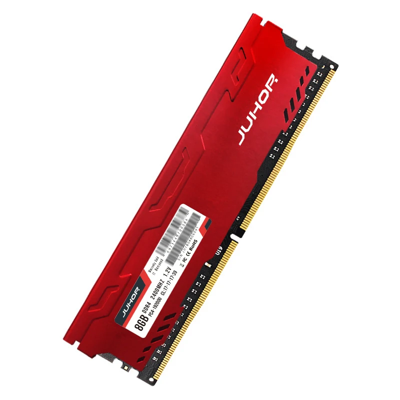 

JUHOR 8G DDR4 RAM 2400MHz 1.2V 288-Pin Computer Game Cooling Vest Memory Module, Suitable for Desktop Computer General Memory