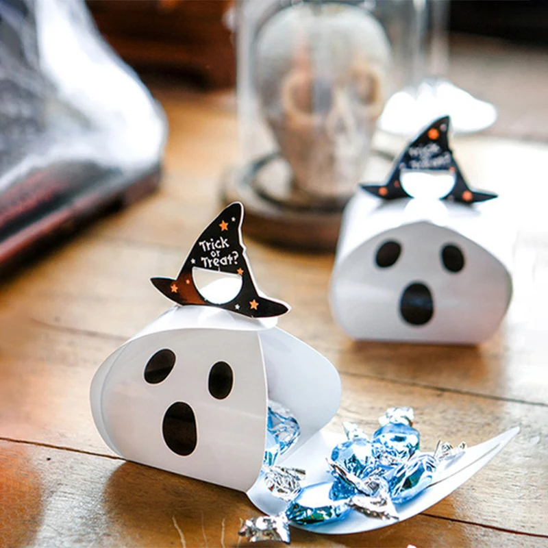 

10 шт., подарочные коробки для конфет на Хэллоуин